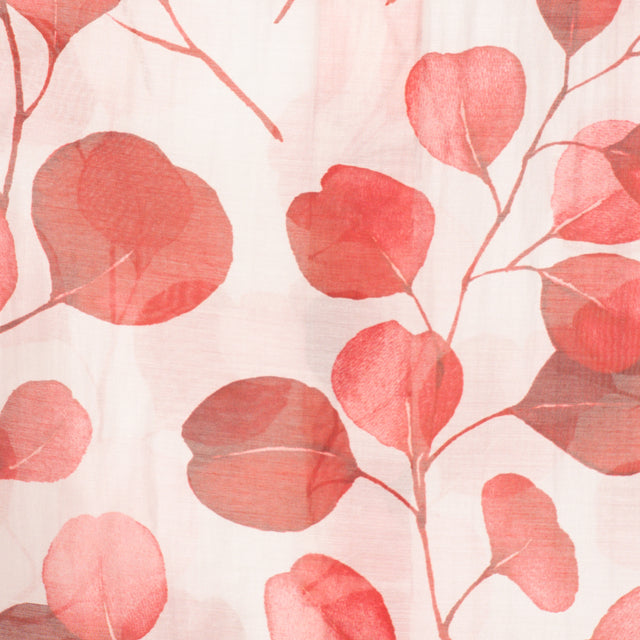 Zeroassoluto-Camicia MIA fantasia in mussola LYOCELL FIBRA NATURALE - petali latte/cherry