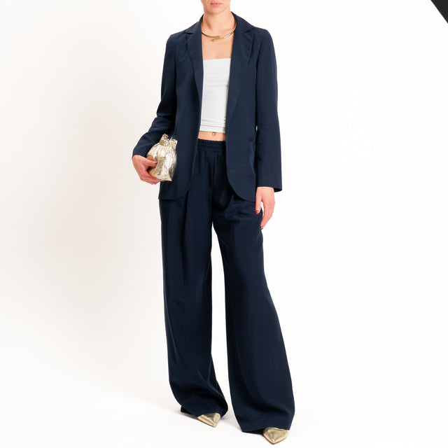 Zeroassoluto-Giacca destrutturata tencel fibra naturale - blu