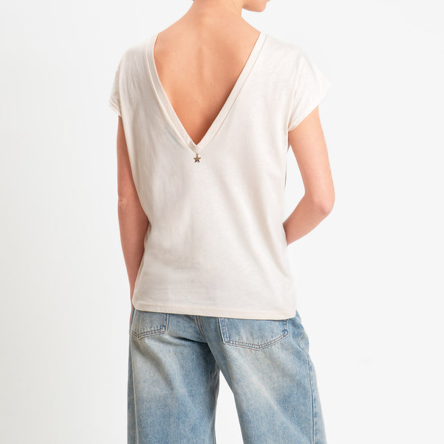 Souvenir-T-shirt scollo v dietro - ghiaccio