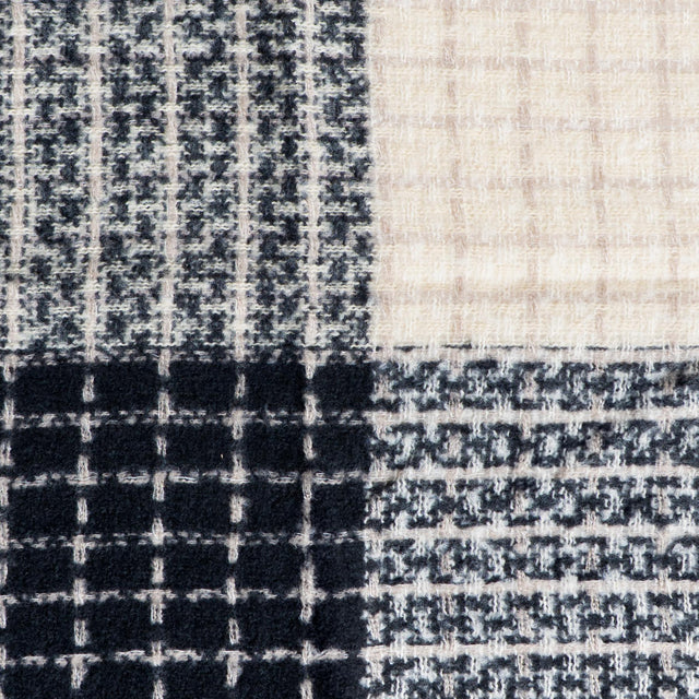 Vicolo-Sciarpa quadri - nero/latte