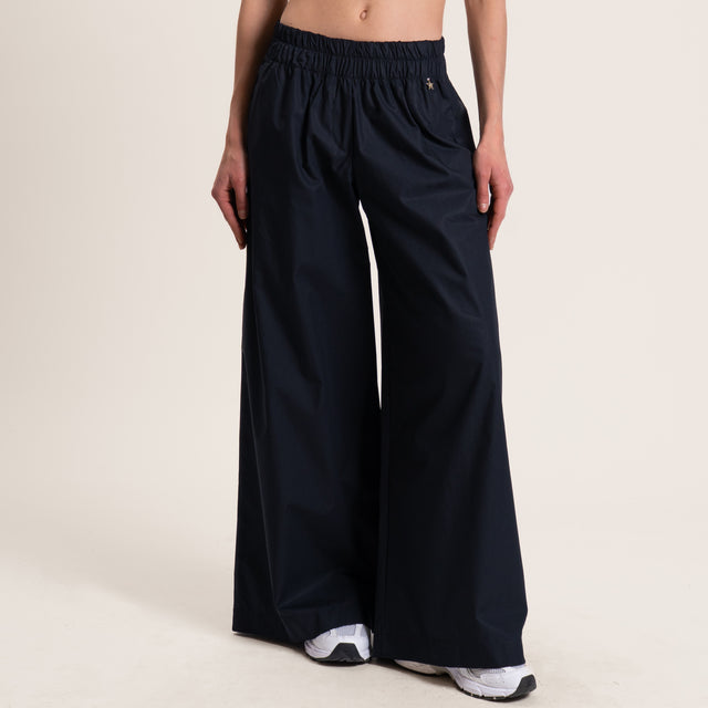 Souvenir-Pantalone popeline wide leg - nero