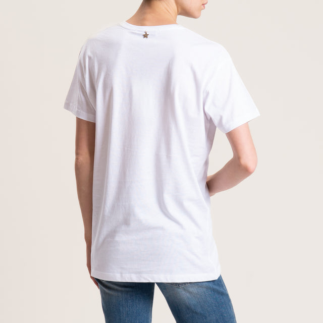 Souvenir-T-shirt stampa WOMAN - bianco