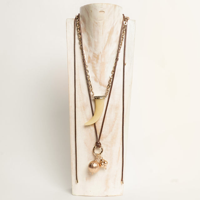W by Whitemood-Collana in corda con catena - gold