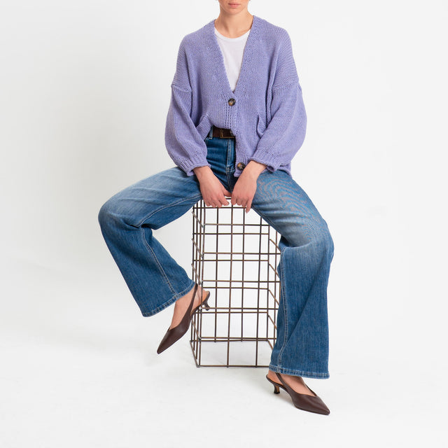 Vicolo-Cardigan bottoni con tasche - lilla