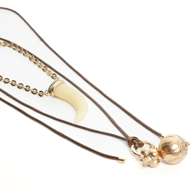 W by Whitemood-Collana in corda con catena - gold