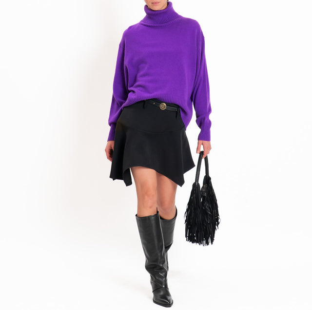 Haveone-Minigonna con cintura - nero