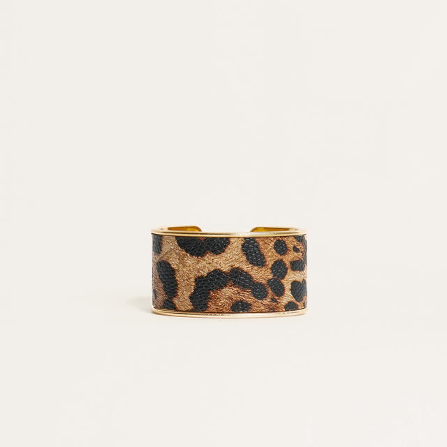 W by Whitemood - Pulsera rígida animalier - dorado/marrón oscuro/negro