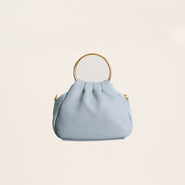 W by Whitemood-Borsa clutch con manici rigidi - cielo