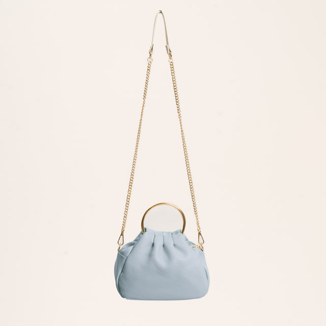 W by Whitemood-Borsa clutch con manici rigidi - cielo
