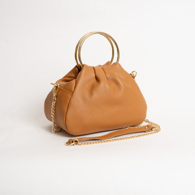W by Whitemood-Borsa clutch con manici rigidi - cuoio