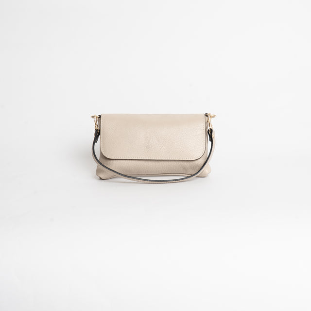 W by white mood-Pochette genuine leather - gesso