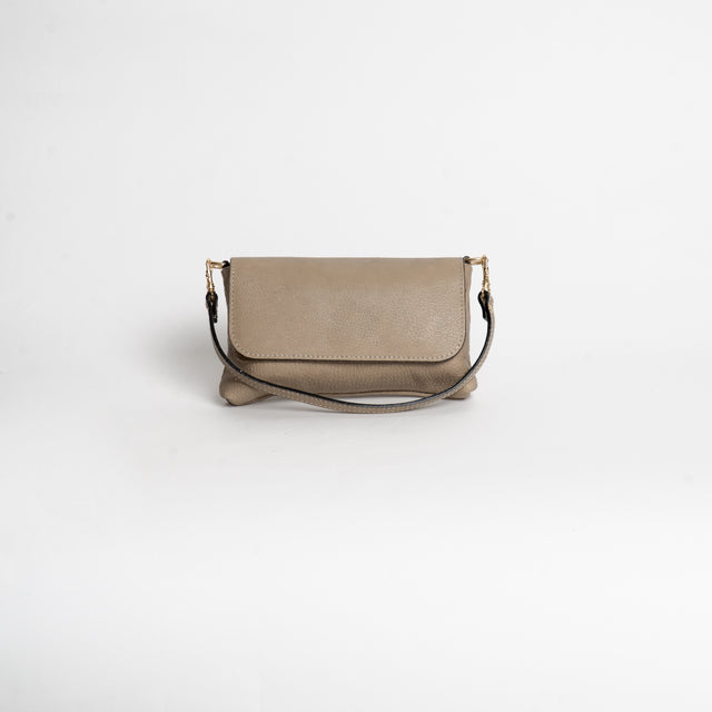 W by white mood-Pochette genuine leather - taupe