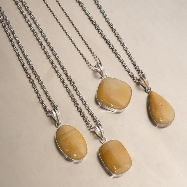 W by Whitemood-Collana pietra YELLOW JASPER - yellow