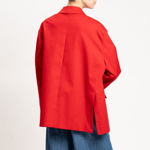 Zeroassoluto-T-shirt CLAUDE righe in jersey di vicosa elasticizzato - moro/rosa