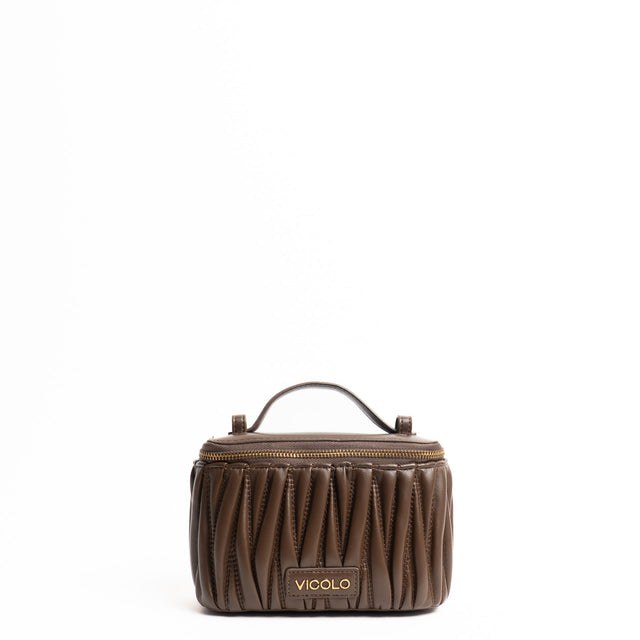 Vicolo-Borsa bauletto con tracolla - moka