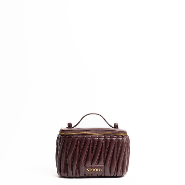 Vicolo-Borsa bauletto con tracolla - melanzana
