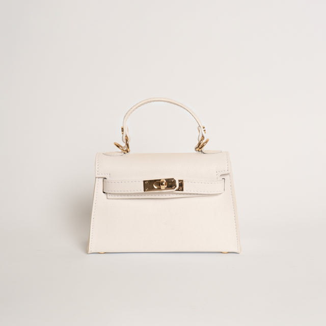W by whitemood- Borsa mini bag a mano - gesso