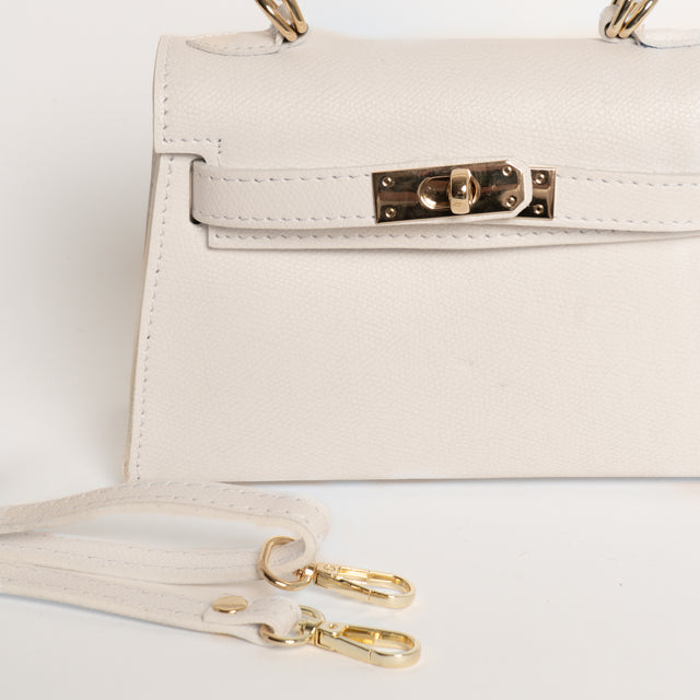 W by whitemood- Borsa mini bag a mano - gesso