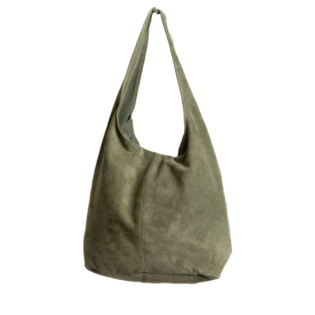W by Whitemood-Borsa shopper scamosciata - militare