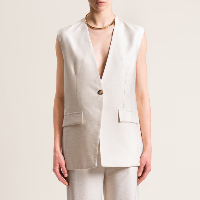 Dixie-Completo gilet e pantalone - burro