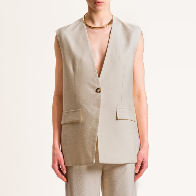 Dixie-Completo gilet e pantalone - beige