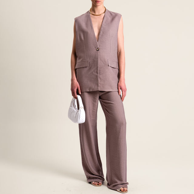 Dixie-Completo gilet e pantalone - taupe