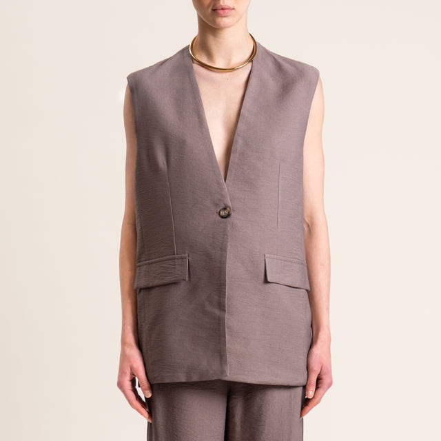 Dixie-Completo gilet e pantalone - taupe