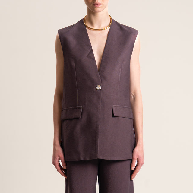 Dixie-Completo gilet e pantalone - moro