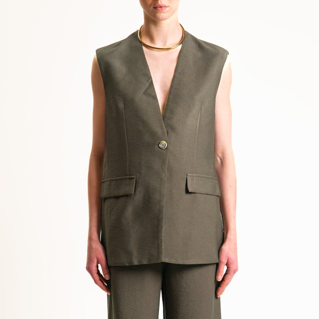 Dixie-Completo gilet e pantalone - militare