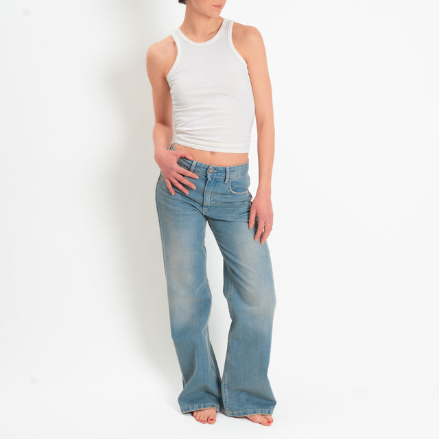 Zeroassoluto-Jeans ENEA straight fit - denim stone washed