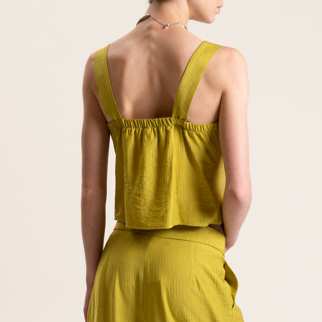 Tensione in-Top viscosa goffrato - lime
