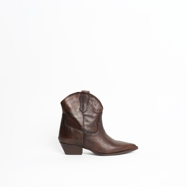 Divine Follie-Texano basso in pelle - moro
