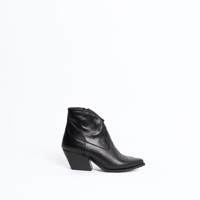 Divine Follie-Texano basso zip laterale - nero
