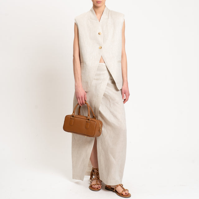 Dixie-Gonna portafoglio in lino - beige