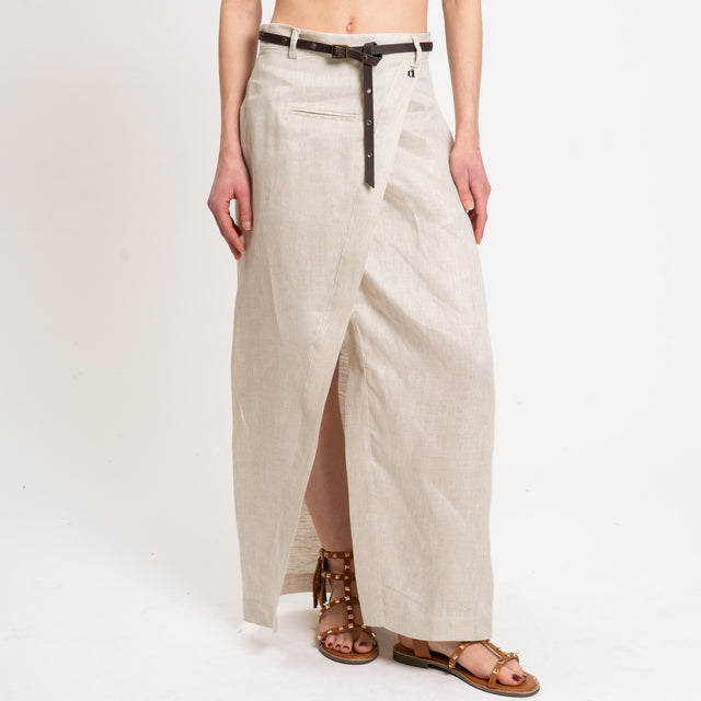Dixie-Gonna portafoglio in lino - beige