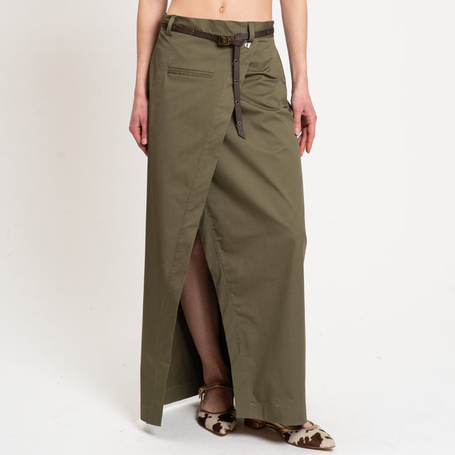 Dixie-Gonna portafoglio cotone elasticizzato - militare