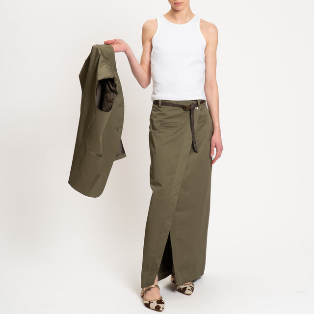 Dixie-Gonna portafoglio cotone elasticizzato - militare