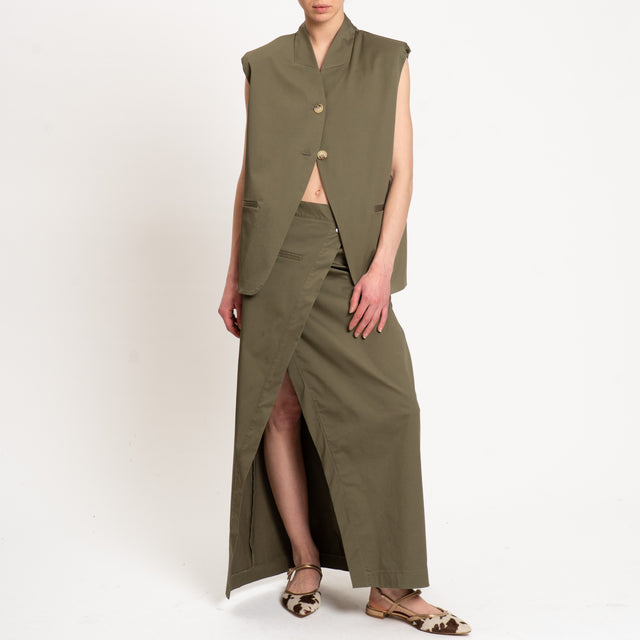 Dixie-Gonna portafoglio cotone elasticizzato - militare