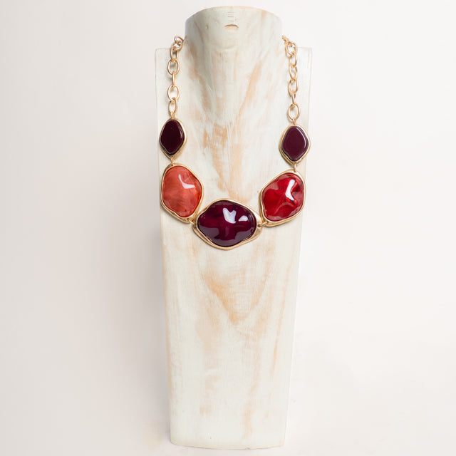 W by Whitemood-Collana maxi pietre - rubino