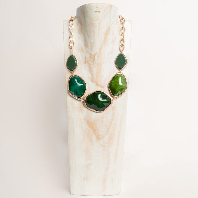 W by Whitemood-Collana maxi pietre - smeraldo