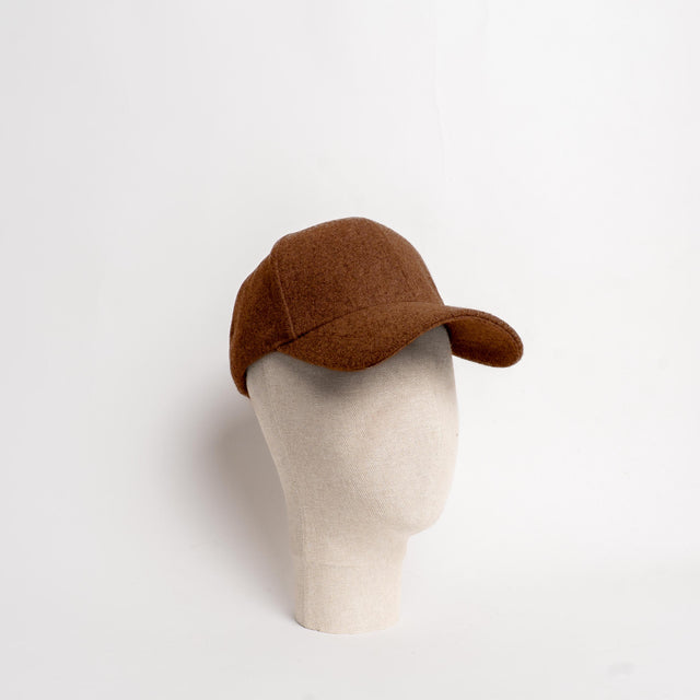 W by Whitemood- Cappello con visiera misto lana - cioccolato