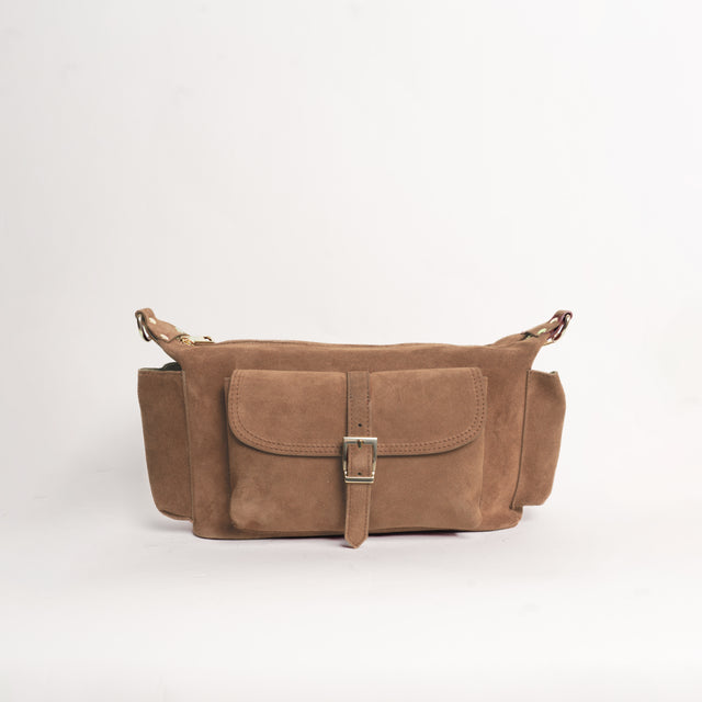 W by whitemood- Borsa city scamosciata - taupe