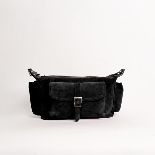 W by whitemood- Borsa city scamosciata - Nero