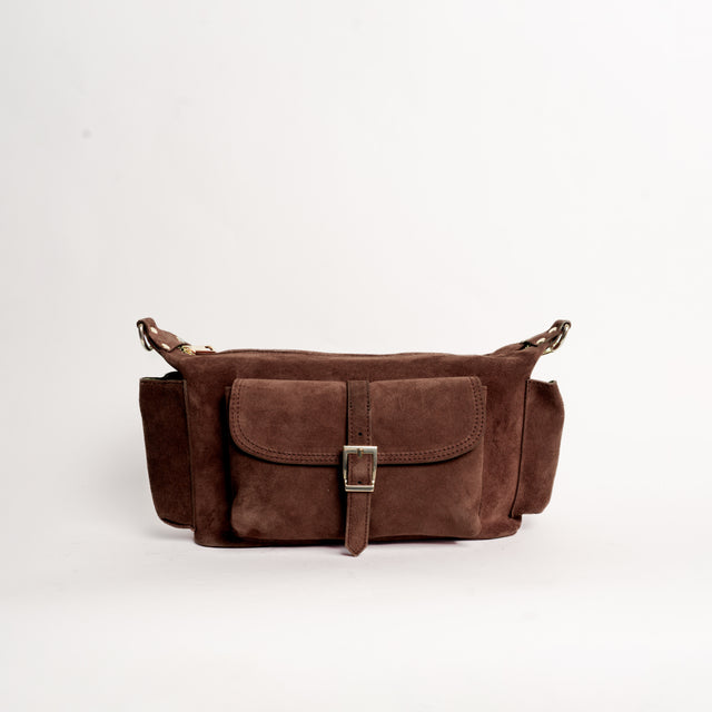 W by whitemood- Borsa city scamosciata - moro