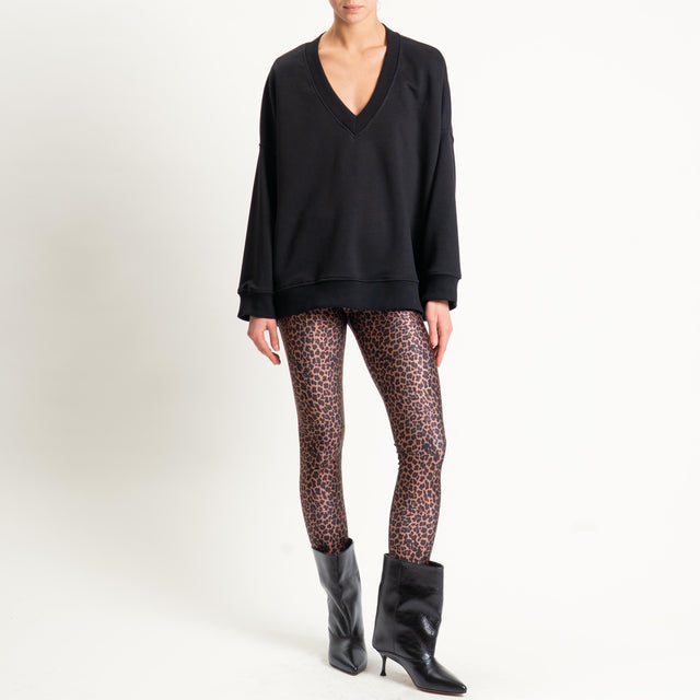 Vicolo-Leggings animalier - cuoio/nero