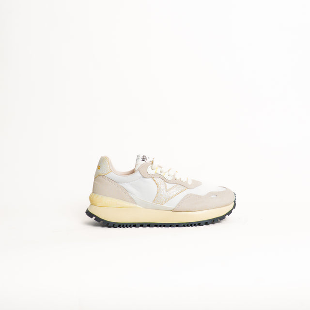 Victoria-Sneakers effetto camoscio - latte/taupe