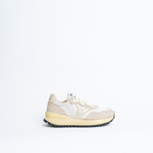 Victoria-Sneakers effetto camoscio - latte/taupe