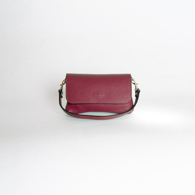 W by white mood-Pochette genuine leather - vino