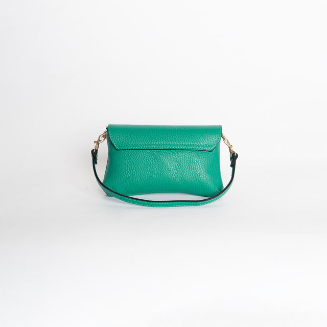 W by white mood-Pochette genuine leather - petrolio