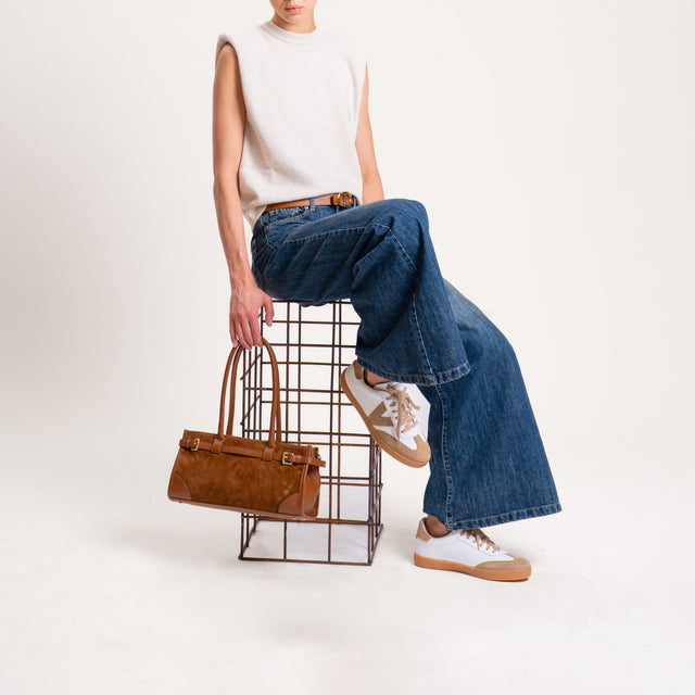 Tensione in-Maglia smanicata misto cashmere - burro
